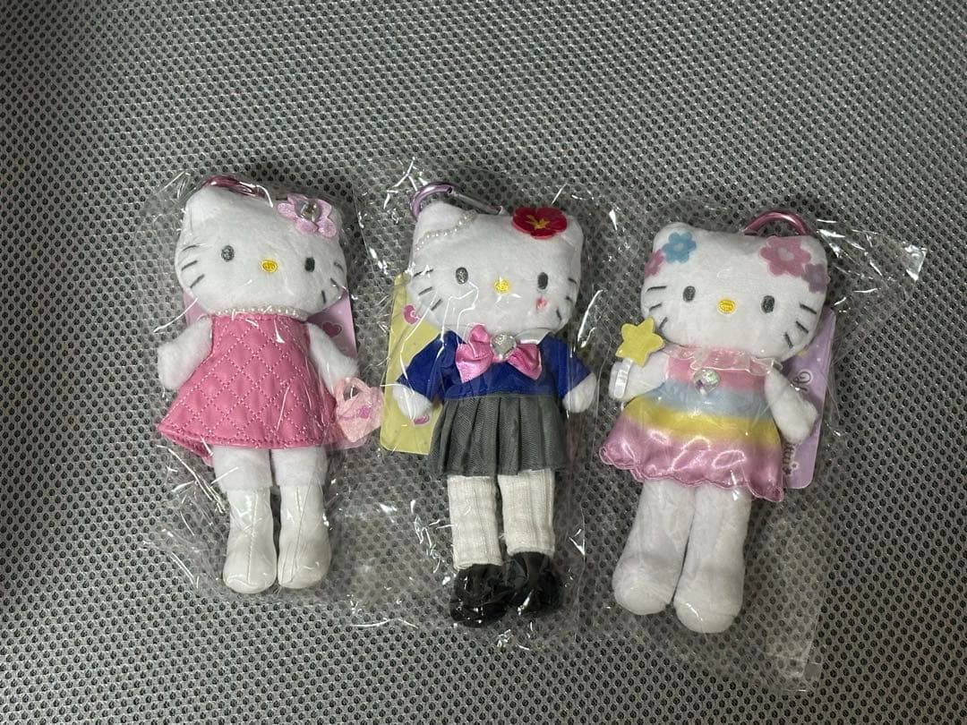 ハローキティぬいぐるみマスコット 3点セット未使用