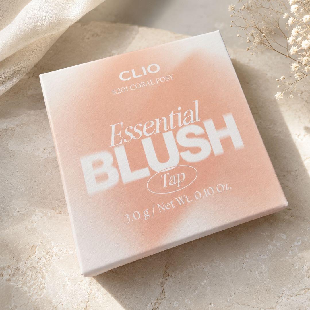 新品　CLIO Essential BLUSH Tap S201 コーラルポジ