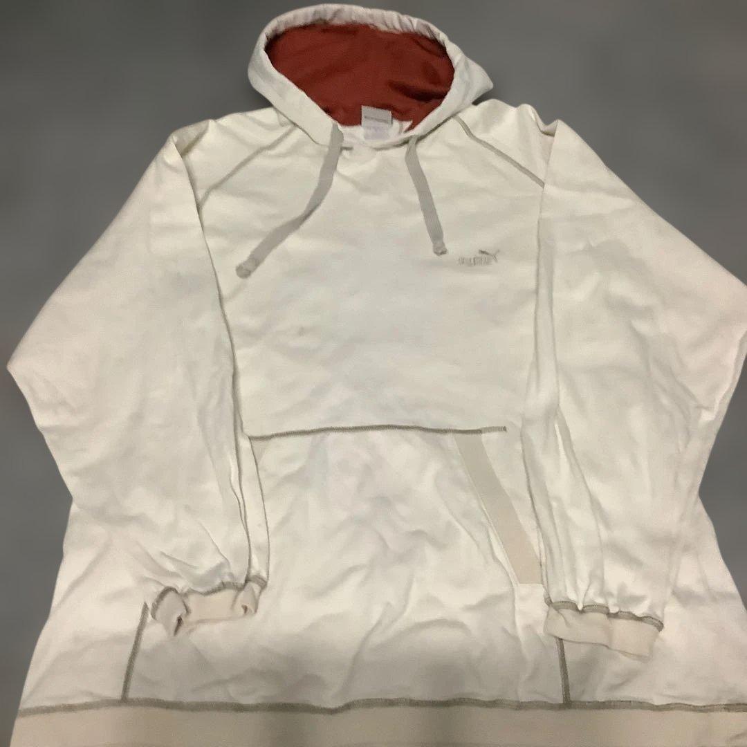 90sPUMA プーマ　フード付きパーカー oサイズPUMA;有些许损伤或污渍