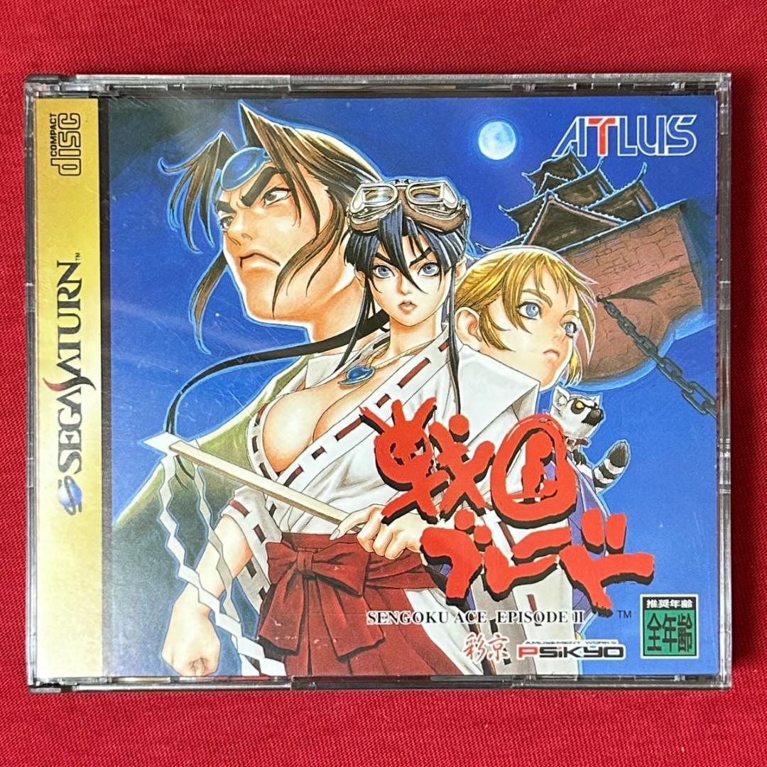 セガサターン 戦国ブレード T-14410G 帯 ハガキ付 2枚組ATLUS;没有明显的损伤或污渍