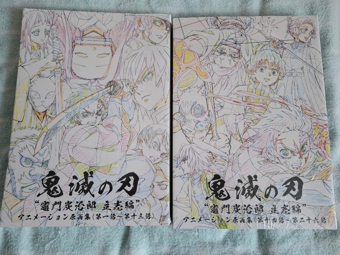 鬼滅の刃 竈門炭治郎立志編 アニメーション原画集 2冊セット没有明显的损伤或污渍