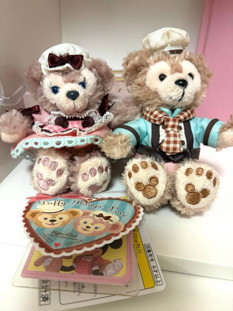 2013 バレンタイン　ダッフィー　シェリーメイ　ぬいぐるみストラップ2個セット