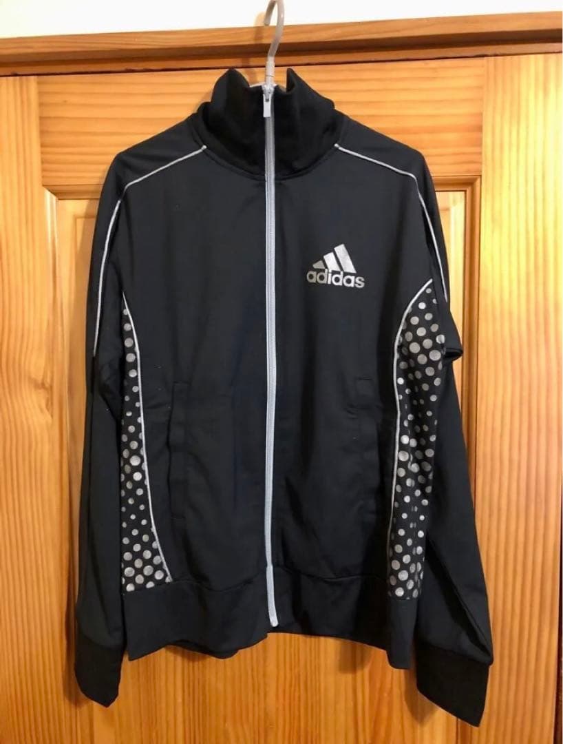 【美品】adidas アディダス メンズS ジャージ ジャケット ドット柄