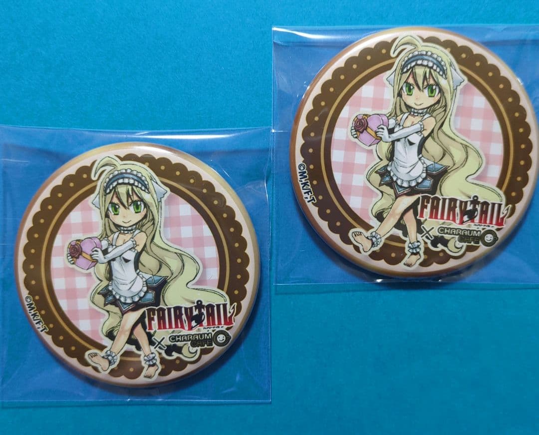 フェアリーテイル　メイビス キャラウムカフェ　缶バッジ没有明显的损伤或污渍