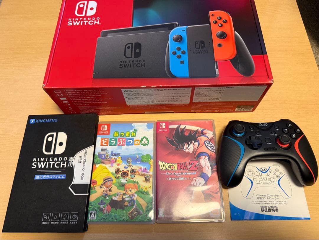 Nintendo Switch 本体+ソフト+コントローラーNintendo Switch;接近未使用
