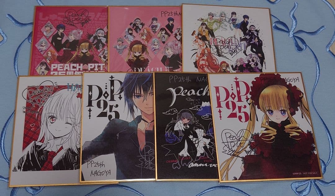 9.26まで値下げ PEACH-PIT展 複製サイン色紙 7枚セット未使用