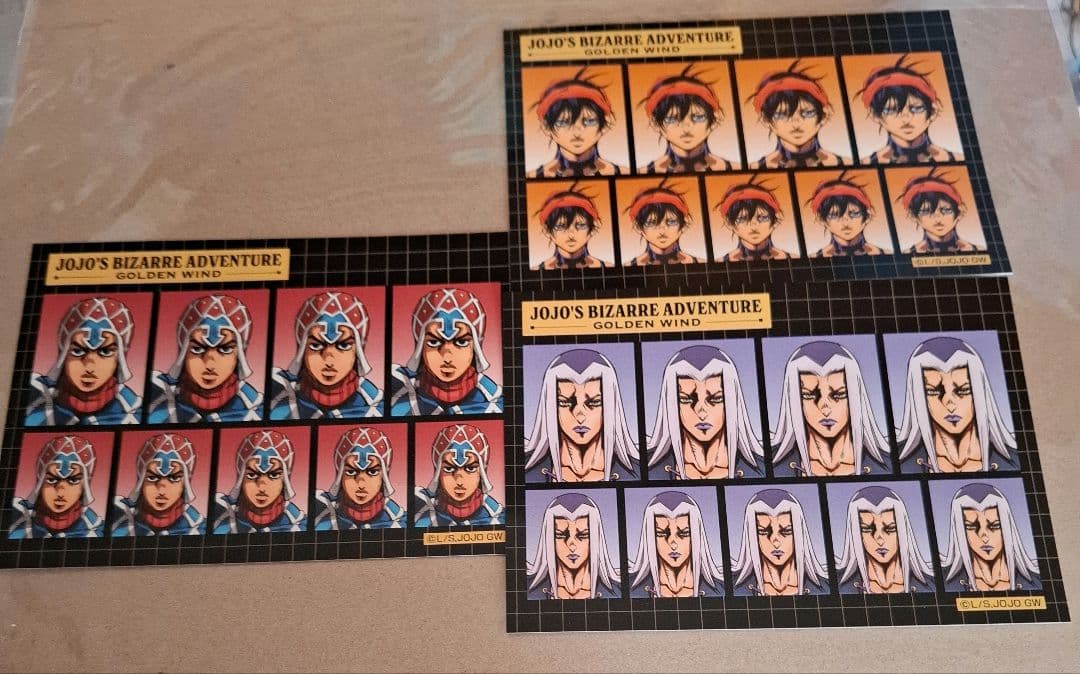 ジョジョの奇妙な冒険 ブロマイド 3枚セット接近未使用