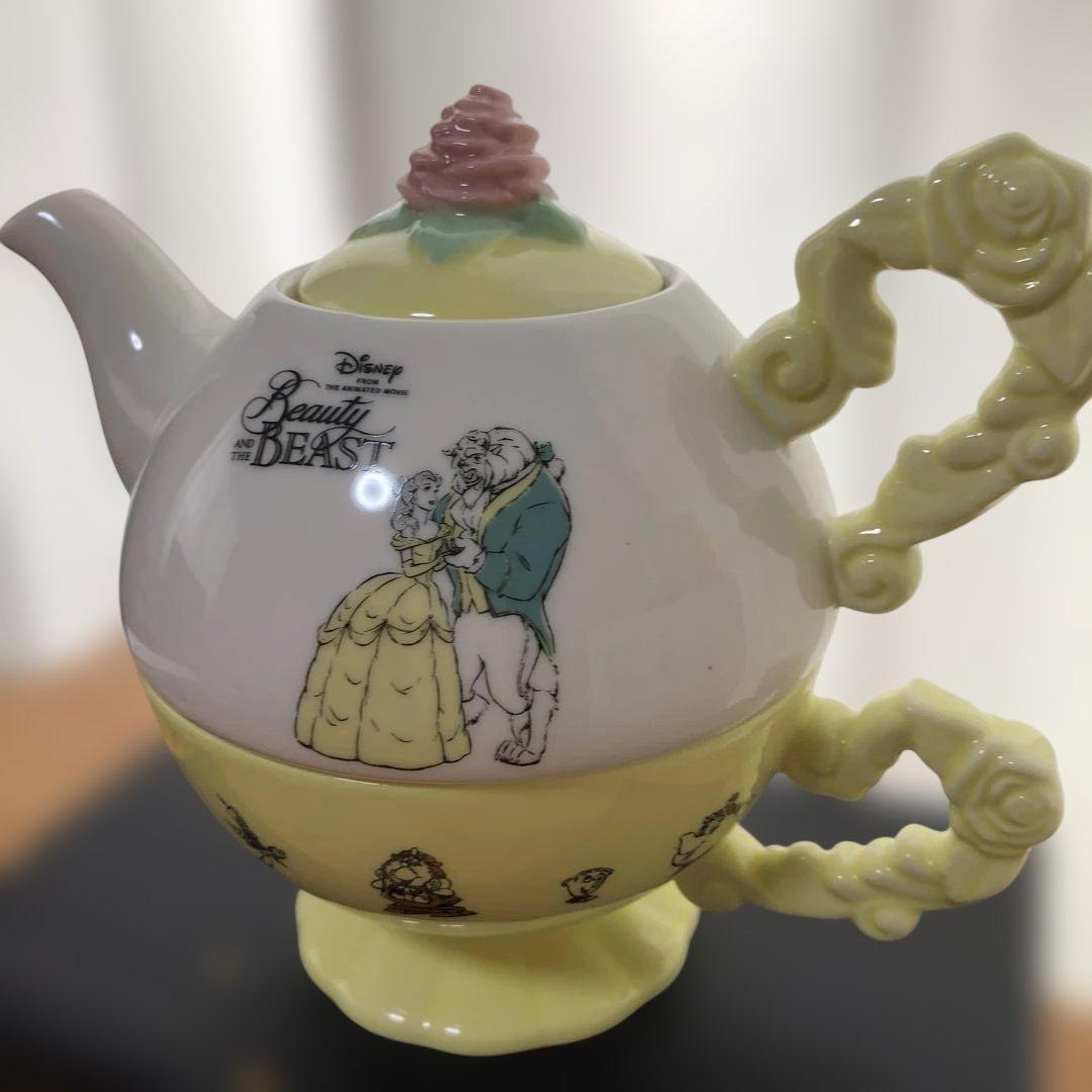 Disney 美女と野獣 ティーポット、カップ