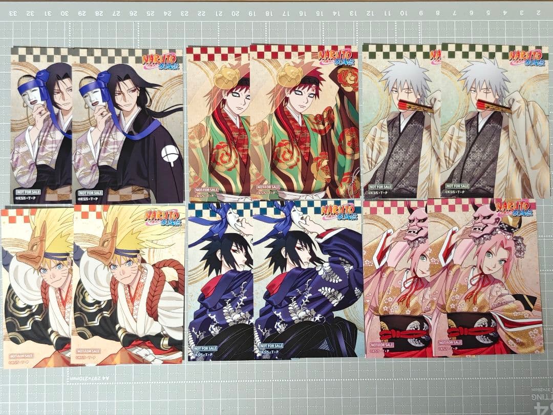 NARUTO ナルト 彩面華 アニメイト 特典 6種コンプセット 12枚