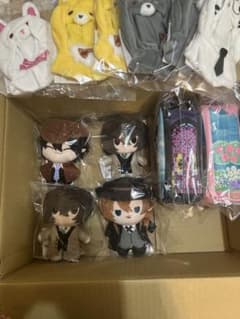 文スト くじ引き堂 ぬいぐるみ 江戸川 太宰2中原 ポーチ、ポンチョ、オマケ付