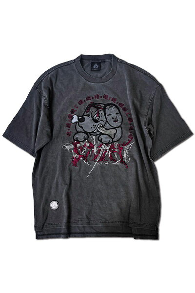 マザリ×GALFY×GEKIROCK CLOTHINGコラボ"呪イ"のピグメント加工TシャツL